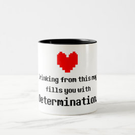 Em Dois Tons Caneca de café da determinação