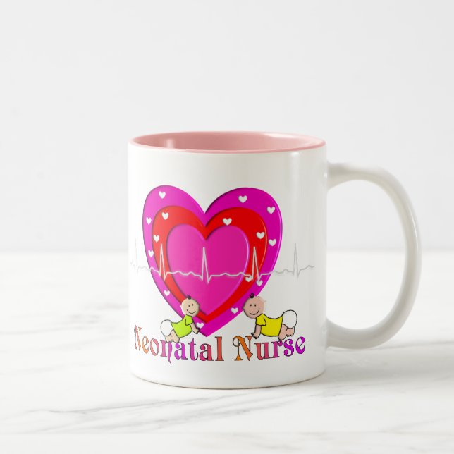 Em Dois Tons Caneca de café da enfermeira de Neonatal/NICU (Direita)