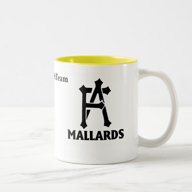 Em Dois Tons Caneca de café da equipe dos patos selvagens (Direita)