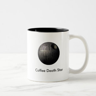 Em Dois Tons Caneca de café da estrela da morte do café