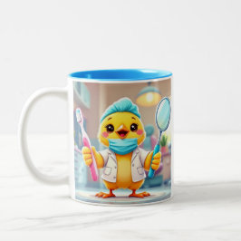 Em Dois Tons Caneca de Café da Garota Dentista