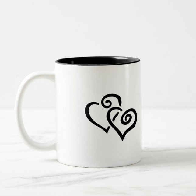 Em Dois Tons Caneca de café da gratitude (Esquerda)