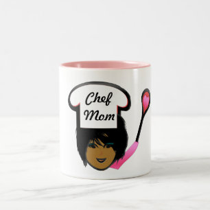 Em Dois Tons Caneca de café da mamã do cozinheiro chefe