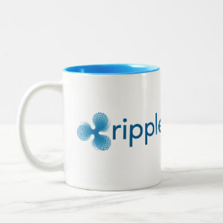 Em Dois Tons Caneca de café da ondinha de XRP