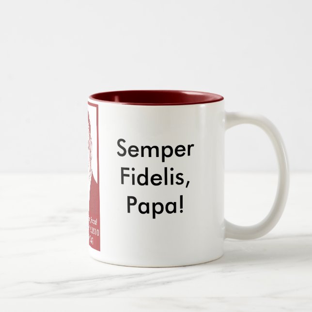 Em Dois Tons Caneca de café da papá (Direita)
