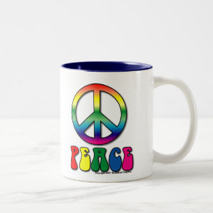 Em Dois Tons Caneca de café da paz