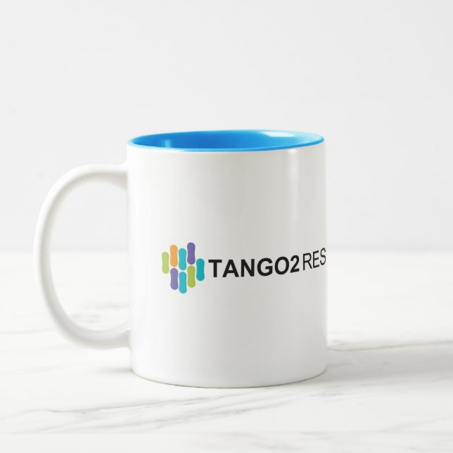 Em Dois Tons Caneca de café da pesquisa TANGO2 (Esquerda)