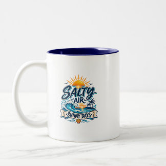Em Dois Tons Caneca de Café da Praia Dias Ensolarados Ar Salgad