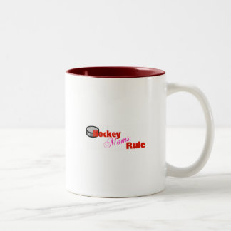 Em Dois Tons Caneca de café da regra das mães do hóquei