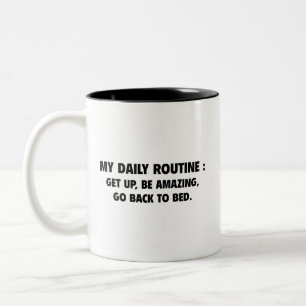 Em Dois Tons Caneca de Café da Rotina Diária