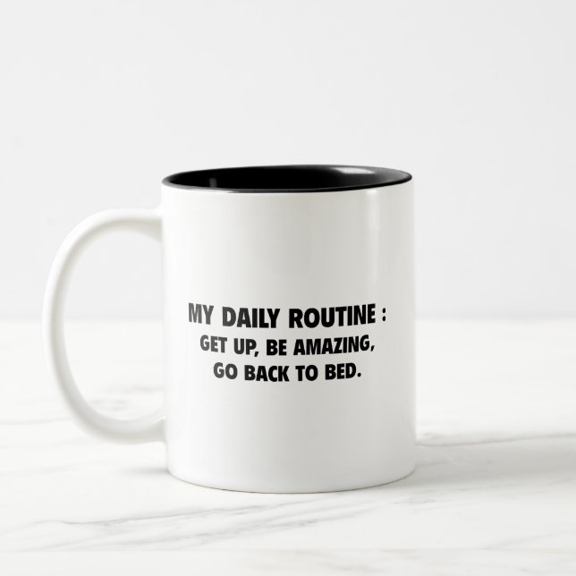 Em Dois Tons Caneca de Café da Rotina Diária (Esquerda)