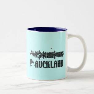 Em Dois Tons Caneca de café da skyline de Auckland Nova