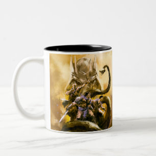 Em Dois Tons Caneca de café da Terra de Khor