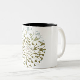 Em Dois Tons Caneca de Café Dália Branca