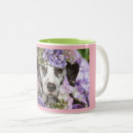 Em Dois Tons Caneca de café Dalmatian do Hydrangea