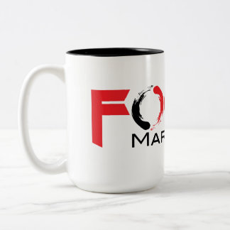 Em Dois Tons Caneca de café das artes marciais do foco