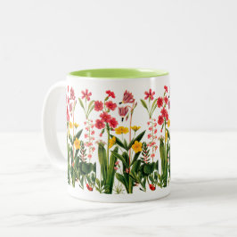 Em Dois Tons Caneca de café das flores selvagens da montanha