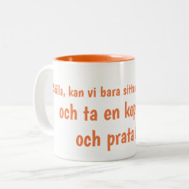 Em Dois Tons Caneca de café das negociações de paz