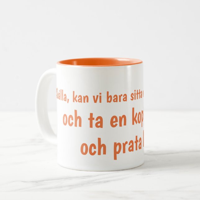 Em Dois Tons Caneca de café das negociações de paz (Frente Esquerda)