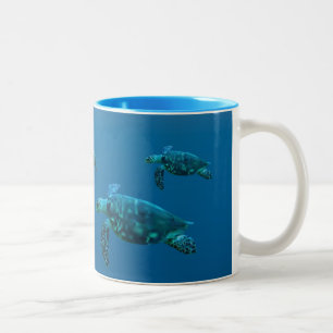 Em Dois Tons Caneca de café das tartarugas de mar