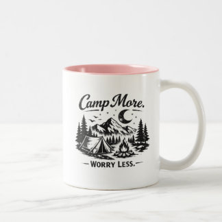 Em Dois Tons Caneca de Café de Acampamento Mais Preocupação Men