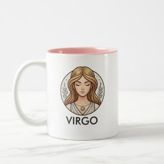 Em Dois Tons Caneca de Café de Aniversário do Signo de Virgem A