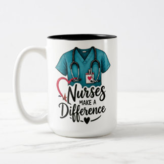 Em Dois Tons Caneca de Café de Apreciação Enfermeiras Fazem a D