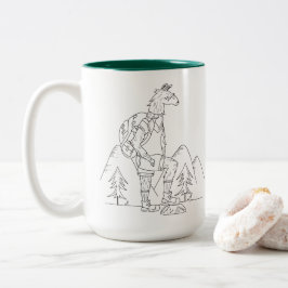 Em Dois Tons Caneca de café de ardência da fuga de Trailpaca