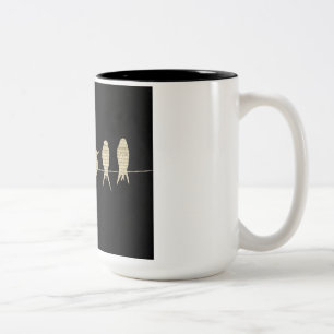 Em Dois Tons Caneca de café de aves