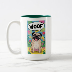 Em Dois Tons Caneca de café de Bulldog Francês Fofo