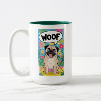 Em Dois Tons Caneca de café de Bulldog Francês Fofo