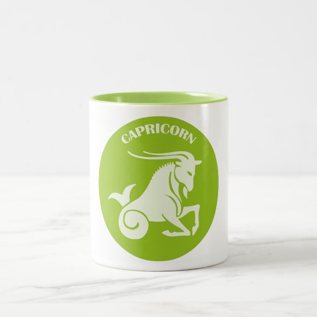 Em Dois Tons Caneca de Café de Capricórnio (Centro)