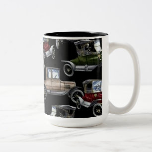 Em Dois Tons Caneca de Café de Carros Clássicos Auto Nostalgia