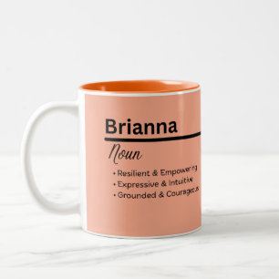 Em Dois Tons Caneca de Café de Cerâmica com Nome Personalizado