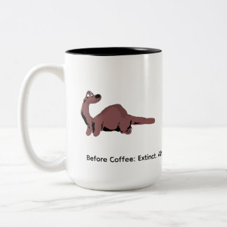 Em Dois Tons Caneca de Café de Dinossauro Derpy Engraçada – "An