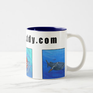 Em Dois Tons caneca de café de DiveBuddy.com