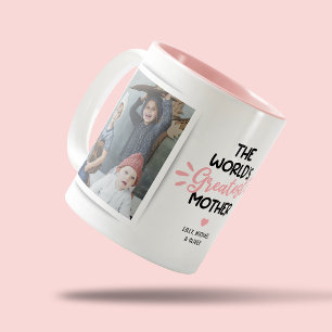 Em Dois Tons Caneca de Café de Duas Cores com a Melhor Mãe 2 Fo