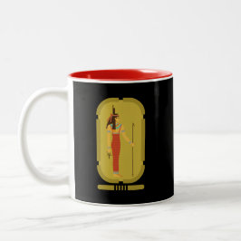 Em Dois Tons Caneca de Café de Duas Cores da Deusa do Antigo Eg