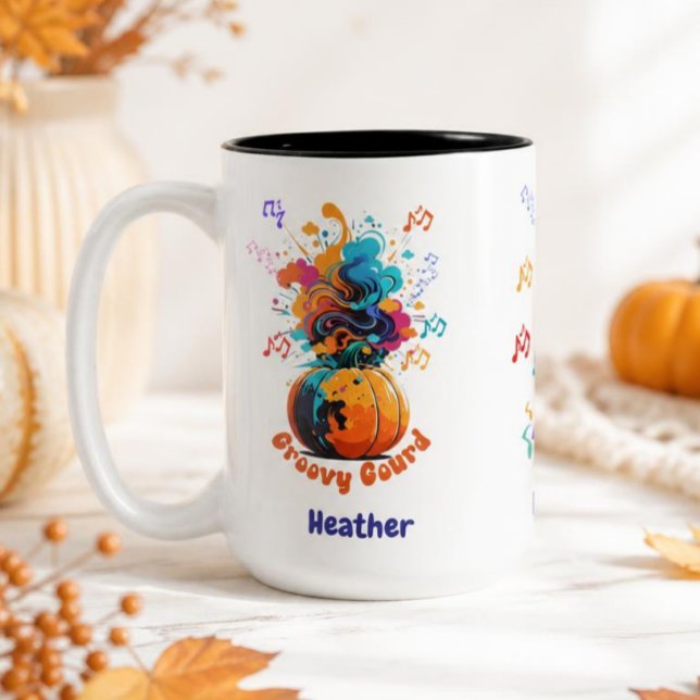 Em Dois Tons Caneca de café de duas cores de outono (Criador carregado)