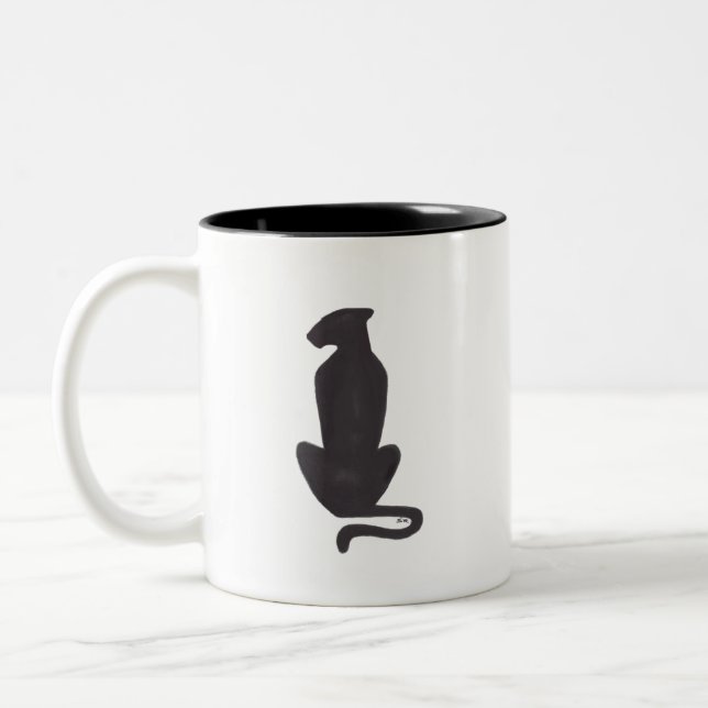 Em Dois Tons Caneca de café de duas tonalidades com silhueta ne (Esquerda)
