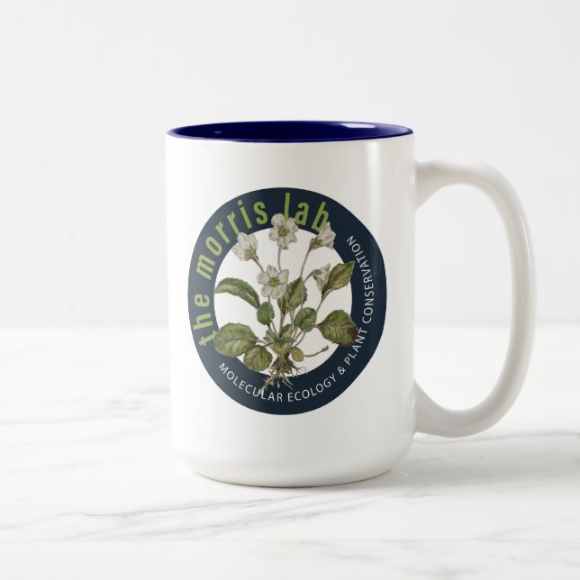 Em Dois Tons Caneca de café de duas tonalidades de 15 oz com o  (Direita)