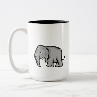 Em Dois Tons Caneca de Café de Elefante de Desenho Animado Fofo
