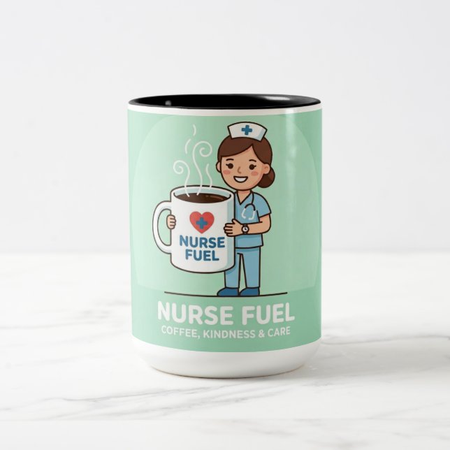 Em Dois Tons Caneca de Café de Enfermeira Engraçada – Presente  (Centro)