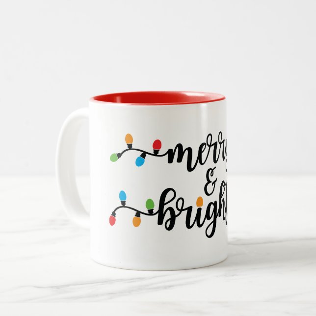 Em Dois Tons Caneca de Café de Férias (Frente Esquerda)
