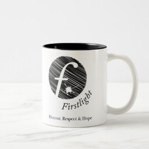 Em Dois Tons Caneca de café de FirstLight (pequena)