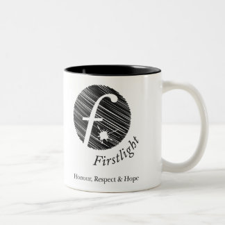 Em Dois Tons Caneca de café de FirstLight (pequena)