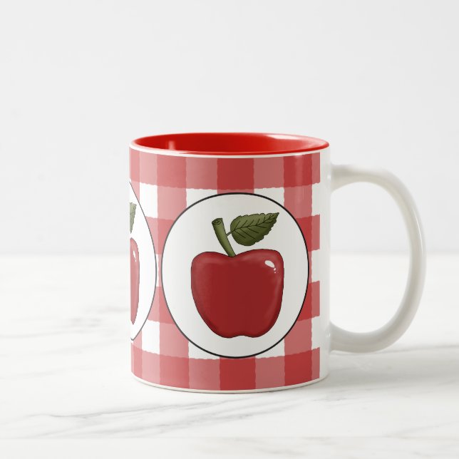 Em Dois Tons Caneca de café de fruta da Apple Country (Direita)