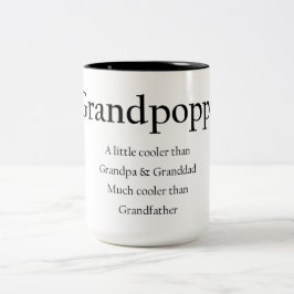 Em Dois Tons Caneca de café de Grandpoppa, pouco refrigerador
