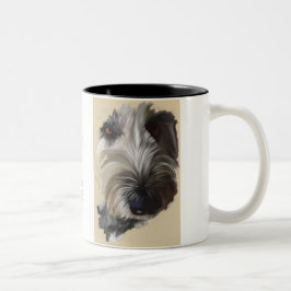 Em Dois Tons Caneca de café de Labradoodle - arte original