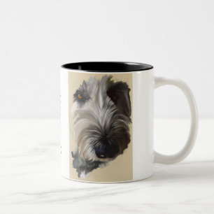 Em Dois Tons Caneca de café de Labradoodle - arte original